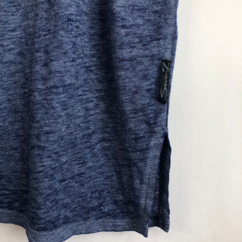 Seven7 Cold Shoulder T-Shirt Top Blouse Large Blue - Picture 3 of 7